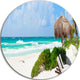 Calm Caribbean Beach Panorama, Photo Landscape Round Wall Art, 36"