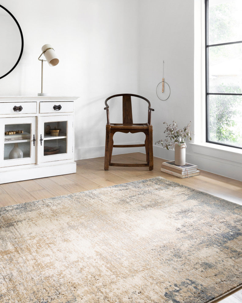 Teagan TEA-08 Area Rug, Ivory/Mist, 2'8"x10'6"