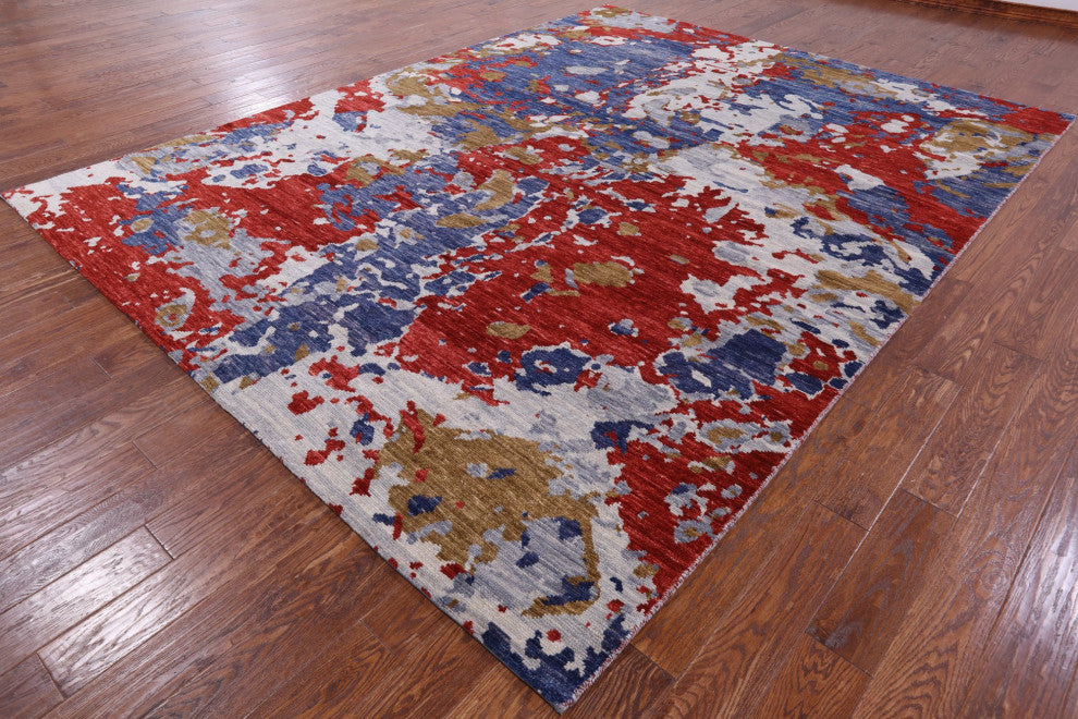 8' 11" X 11' 7" Modern Hand-Knotted Wool Rug Q8576
