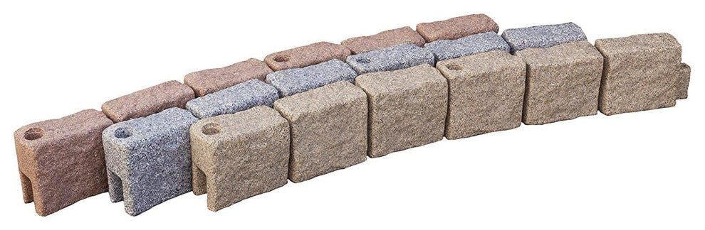 Garden Elements True Form Plastic Sandstone Flex-Wall Landscape Edging, 4 Foot S