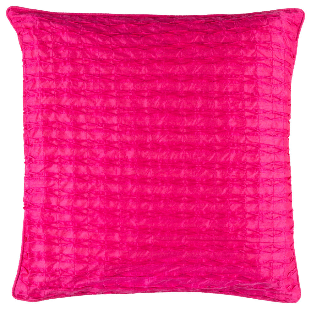 Surya Rutledge RT-004 22"x22" Pillow Cover, Bright Pink