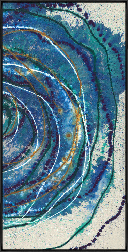 24x48 All Mixed Up VI, Framed Artwork, Black