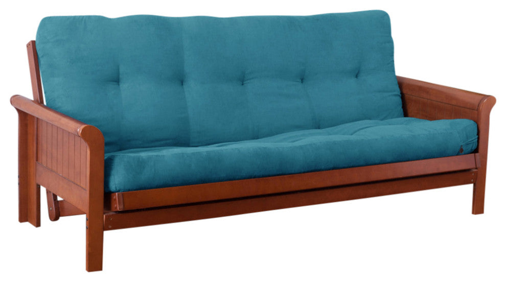 Blazing Needles Vitality 6" Microsuede Full Futon Mattress, Aqua Blue