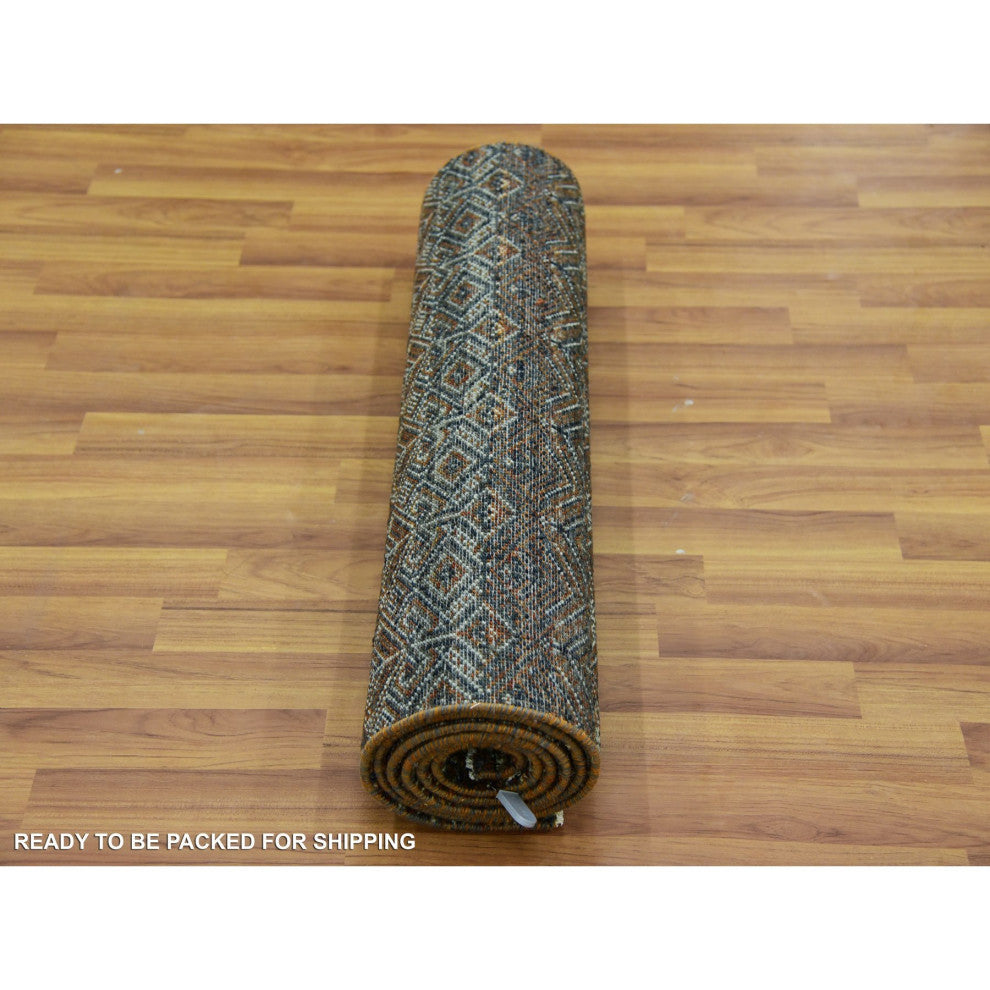 Rust Brown Hand Knotted Kohinoor Herat Design 100% Wool Runner Rug 2'6"x8'