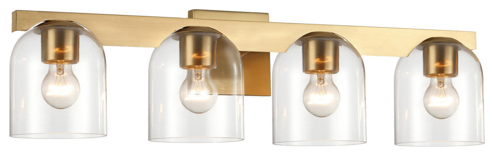 Maxim 21234 Scoop 4 Light 30"W Vanity Light - Natural Aged Brass