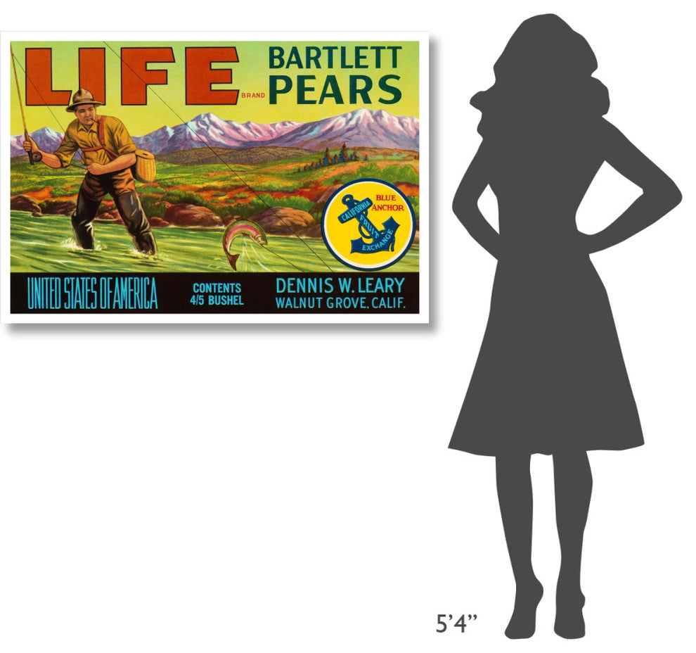 "Life Brand Bartlett Pears" Digital Paper Print by Retrolabel, 46"x31"