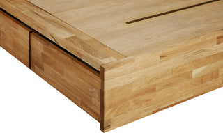 Mash Lax Platform Solid Wood Storage Bed, King Platform with Headboard