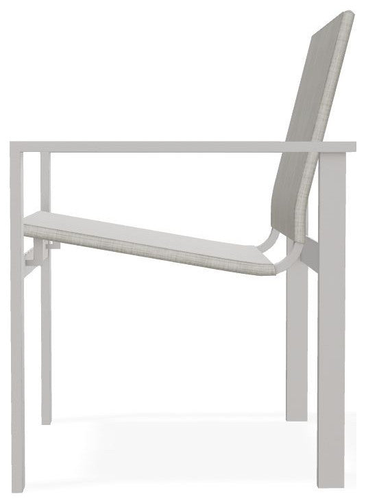Tribeca Sling Outdoor Stackable Armchair, Smoke/Warm Gray