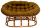 65"x48" Solid Micro Suede Double Papasan Cushion, Chocolate