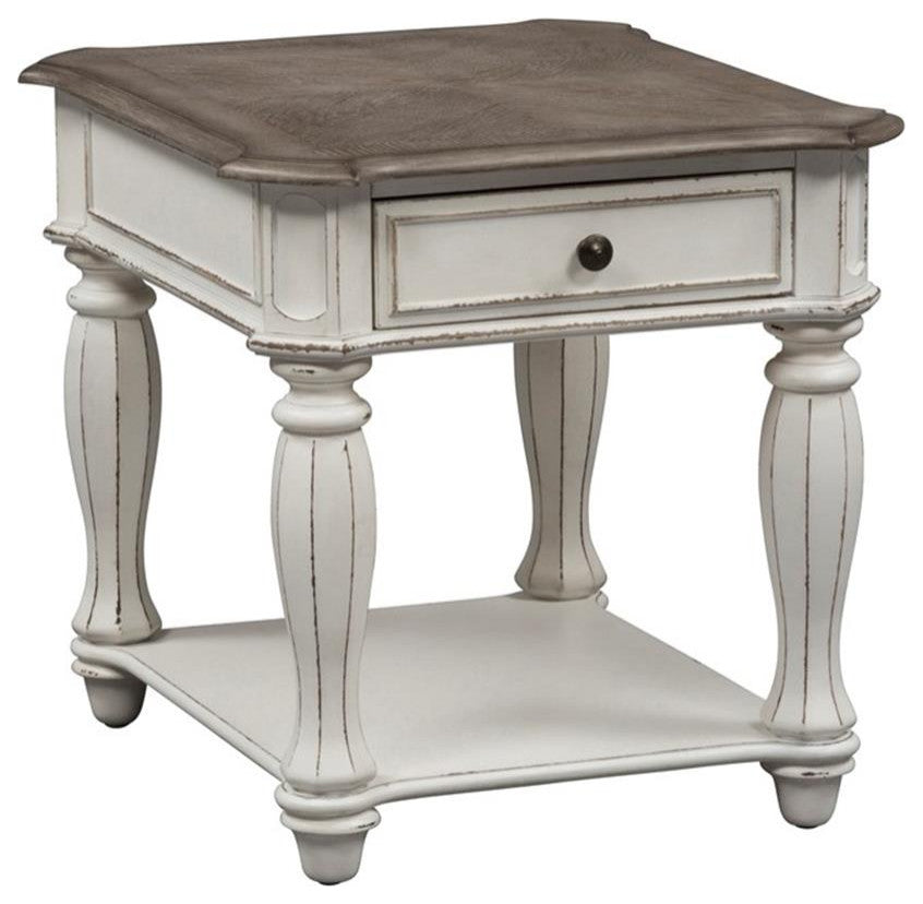 Magnolia Manor White 3 Piece Set (1-Cocktail 2-End Tables)