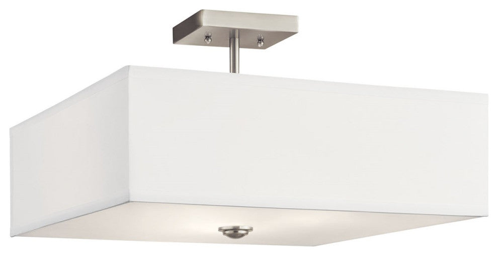 Kichler Shailene 3 Light Semi Flush Light, Brushed Nickel