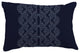 Dotted Focus Geometric Print Throw Pillow With Linen Texture, Blue, 14"x20"