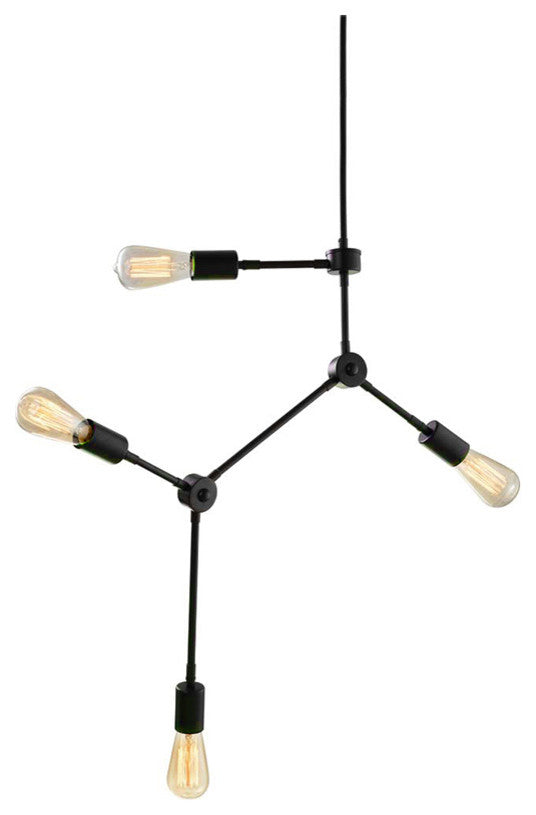 Pratt Pendant Light in Black by Nuevo