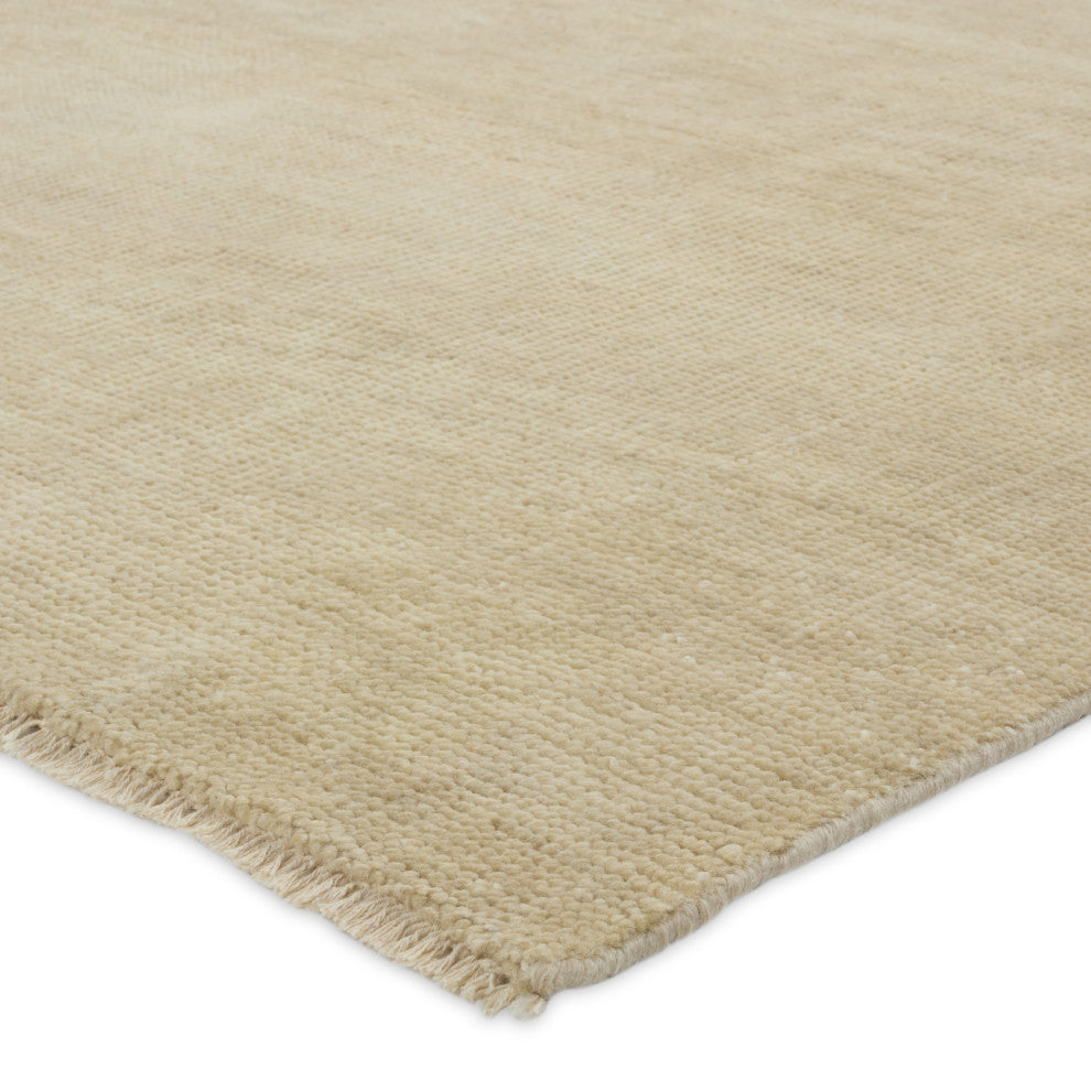 Jaipur Living Origin Knotted Solid Area Rug, Ivory, 6'x9'