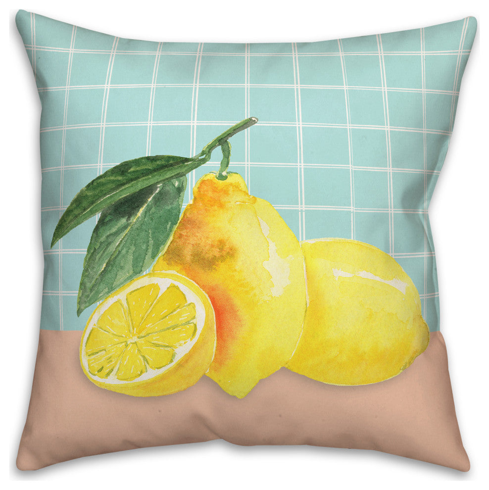 Lemon Still Life 18x18 Indoor / Outdoor Pillow