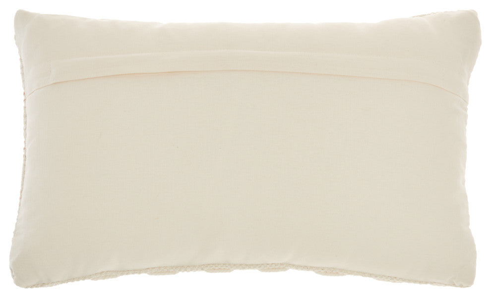 Mina Victory GC384 Throw Pillow, Blush, 12"X20"
