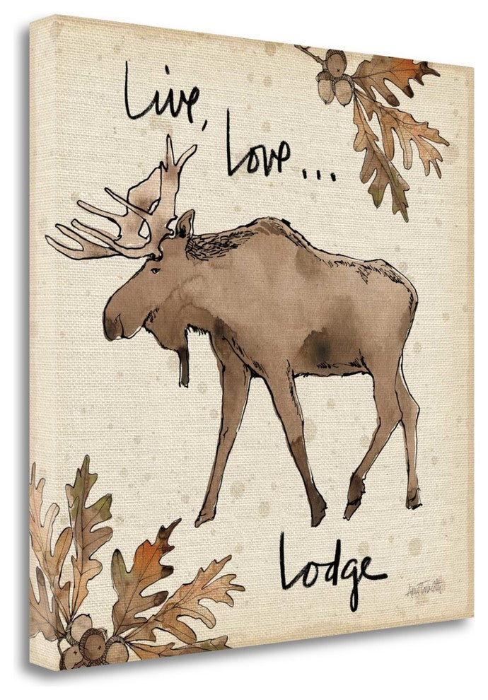"Lodge Life IV" By Anne Tavoletti, Giclee Print on Gallery Wrap Canvas