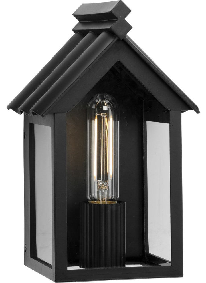POINT DUMEÂ® Dunemere Matte Black Outdoor Wall Lantern with DURASHIELD