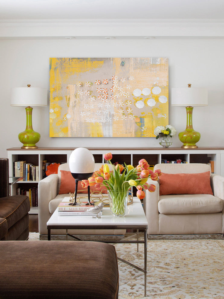 "Candy Umbrellas" Painting Print on Wrapped Canvas, 45"x30"