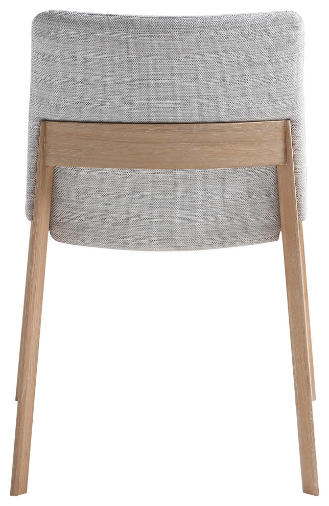 Deco Oak Dining Chair, Light Gray, Set of 2