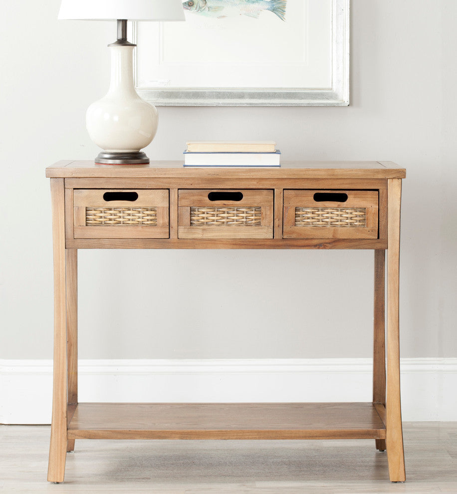 Safavieh Autumn 3-Drawer Console Table, Oak
