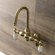 AE85T7 Adjustable Center Wall Mount Tub Faucet, Brushed Brass