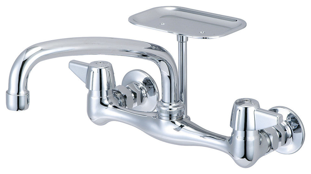 Central Brass Two Handle Wallmount Kitchen Faucet