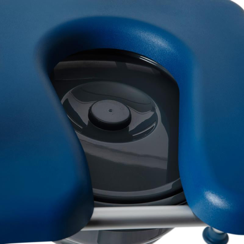 Hercules Shower Commode Chair with Safety Rail, Height Adjustable Frame, Blue