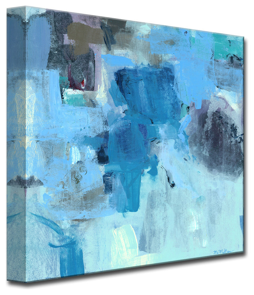 Warm Blues' Ready2HangArt Canvas by Leslie Owens, 40"x40"