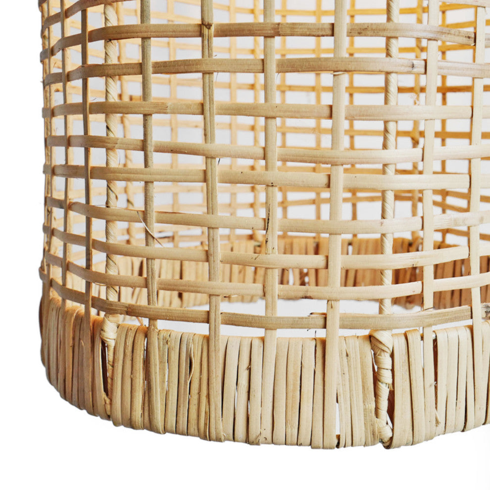 Rattan Bottle Pendant Light Small