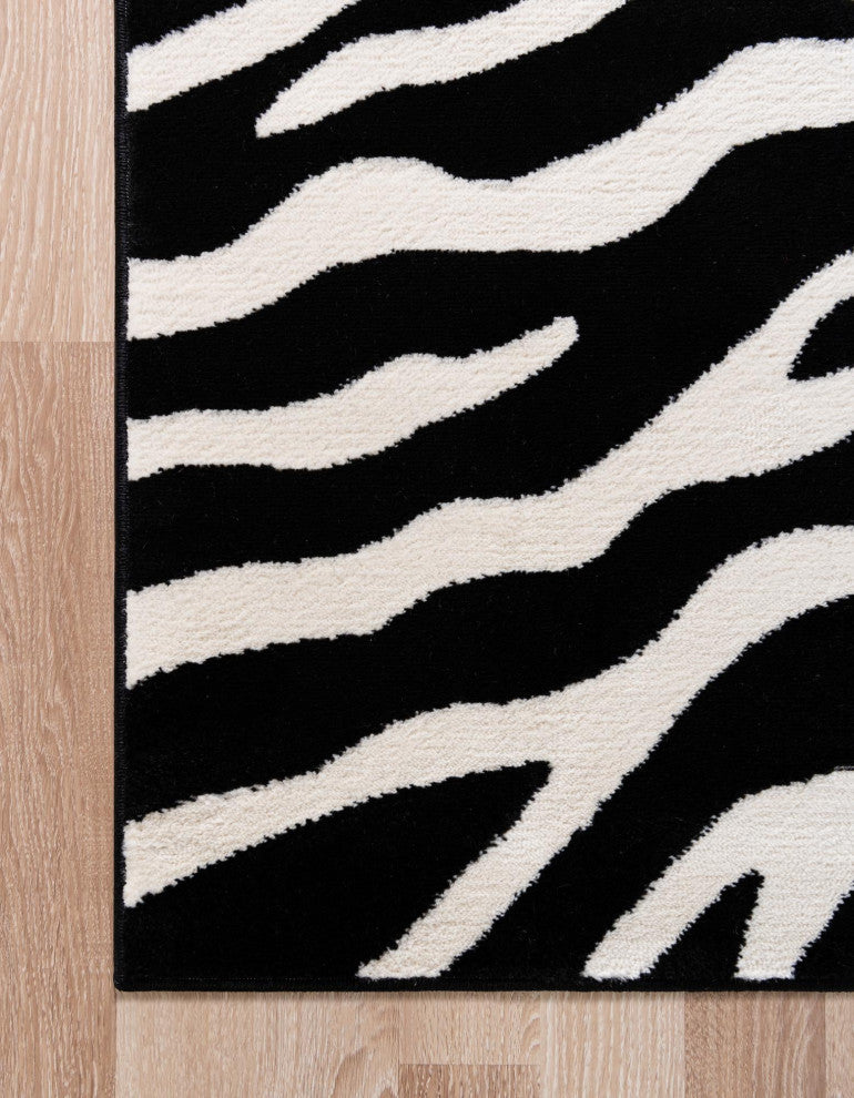 Rug Unique Loom Wildlife Black Rectangular 3' 3 x 5' 3