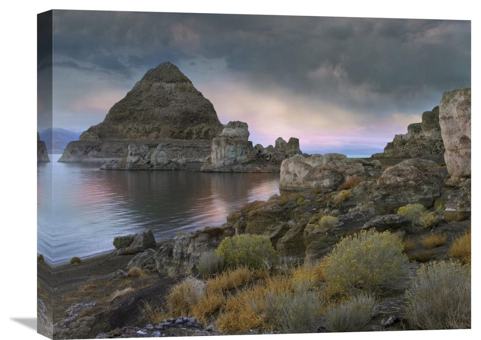 "Pyramid Lake, Nevada" Stretched Canvas Giclee by Tim Fitzharris, 24"x18"