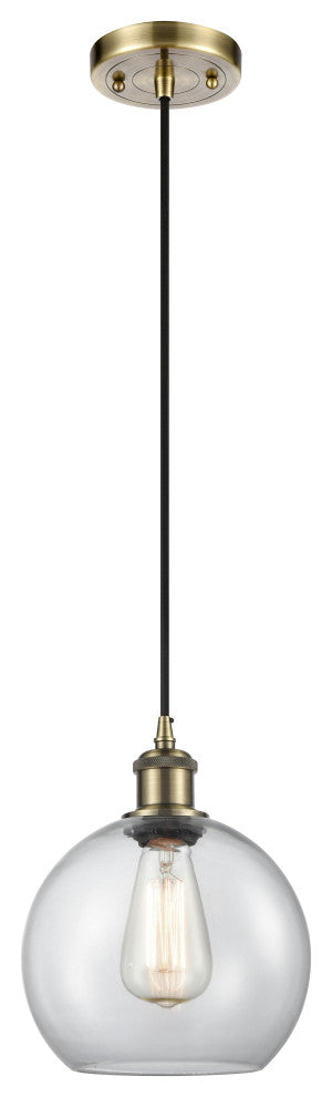 Innovations Lighting 516-1P-AB-G122-8-LED Athens 1 Light 8" Mini Pendant