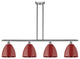 Innovations 516-4I-SN-MBD-9-RD-LED 4 Light Island Light, Brushed Satin Nickel