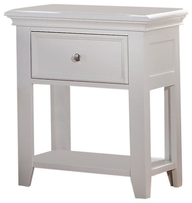 Lacey Nightstand With 1 Drawer, White