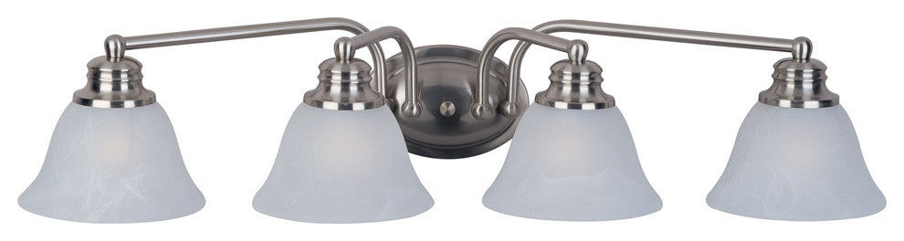 Maxim Lighting Malaga 4 Light Bath Vanity, Satin Nickel - 2689FTSN