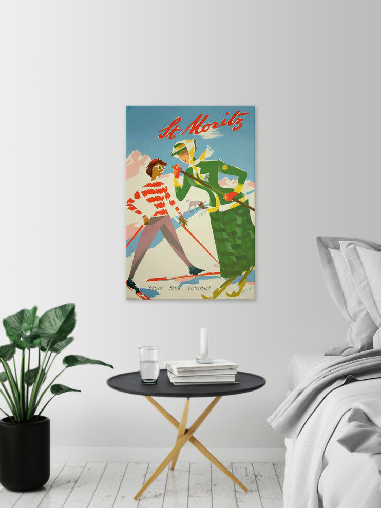 "St. Moritz" Painting Print on Wrapped Canvas, 20"x30"