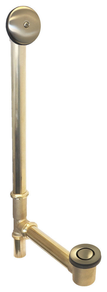 Patented Pop Down Bathtub Drain, Brushed Nickel