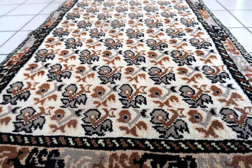 Vintage French Savonnerie Rug 2.7'x4.5', 83cmx138cm 1960s