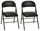 Durable Vinyl, Black (2-pack) Folding Chairs