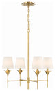 CRYSTORAMA Broche 4 Light Antique Gold Chandelier