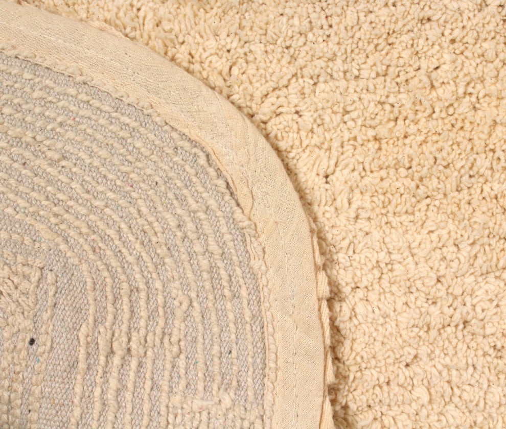 Radiant Collection Bath Rugs Set, 21x34 Rectangle, Linen