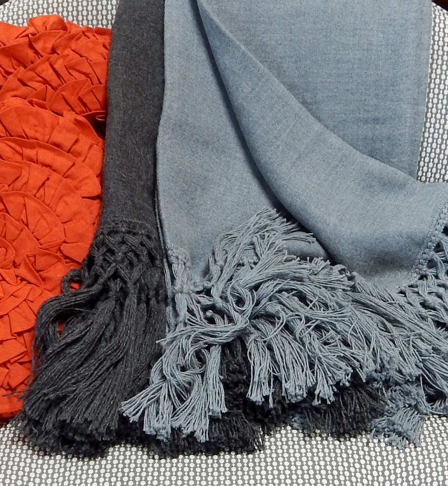 Alpaca Cool Woven Throw, 130x180cm, Charcoal