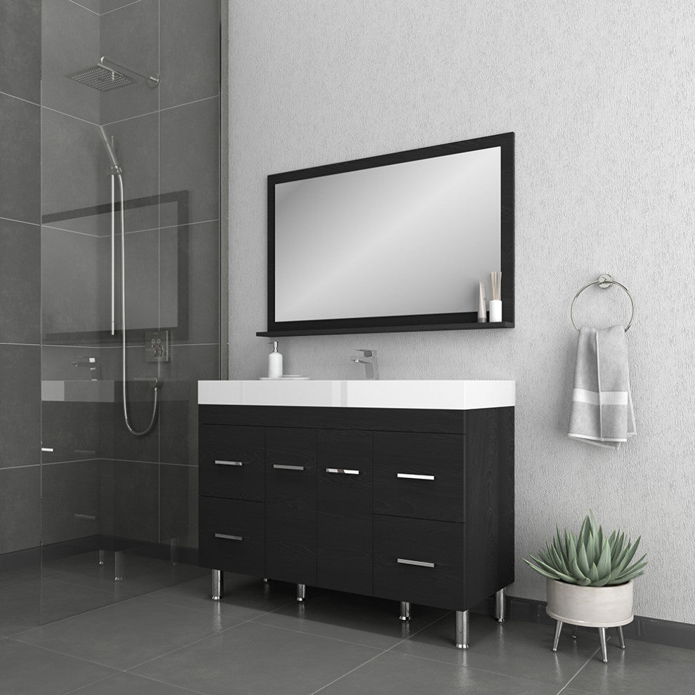 Ripley 48" Modern Bathroom Vanity, Black