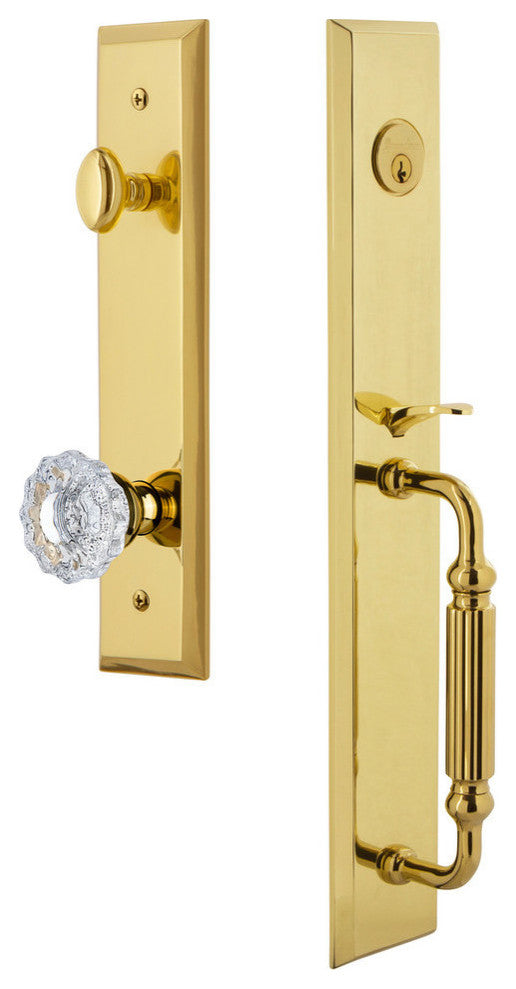 Fifth Avenue 1-Piece Dummy Handleset, F Grip and Versailles Knob, 849646