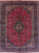 Consigned, Oriental Traditional Hand-Knotted Persian Area Rug, Red, 10x13
