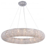 Elegant Lighting 2114G52/RC Paris 20 Light 52"W Crystal Ring - Chrome