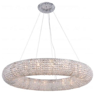 Elegant Lighting 2114G52/RC Paris 20 Light 52"W Crystal Ring - Chrome