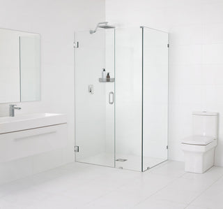 78"x49"x32" Frameless 90 Degree Shower Enclosure Wall Hinge, Polished Chrome