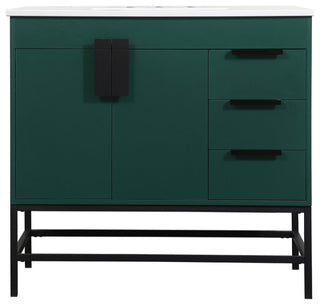Home Living 22" Modern Green-Light Bathroom Vanity